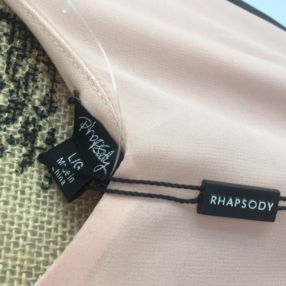 Rhapsody L Pink/Grey Hi Low Dress - Picture 7 of 7